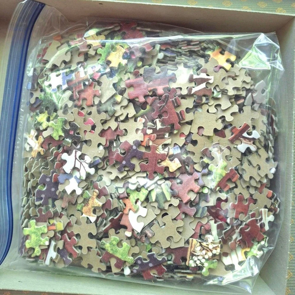 Vintage 1987 Cheer-Up Farms 1,000-piece jigsaw puzzle Cute Cottage Country